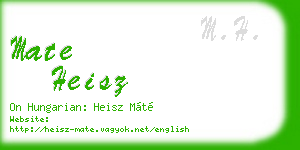mate heisz business card